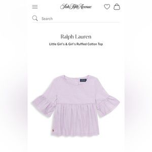 Polo Ralph Lauren Girls’ Bell Sleeve Blouse